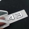 3D ABS Auto Heckklappen Emblem GLE 43 BITURBO 4MATIC Buchstaben Logo Abzeichen Aufkleber Für Mercedes Benz GLE43 AMG W167 W166 Zubehör JO7