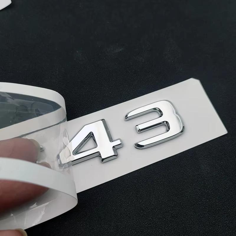 3D ABS Auto Heckklappen Emblem GLE 43 BITURBO 4MATIC Buchstaben Logo Abzeichen Aufkleber Für Mercedes Benz GLE43 AMG W167 W166 Zubehör JO7