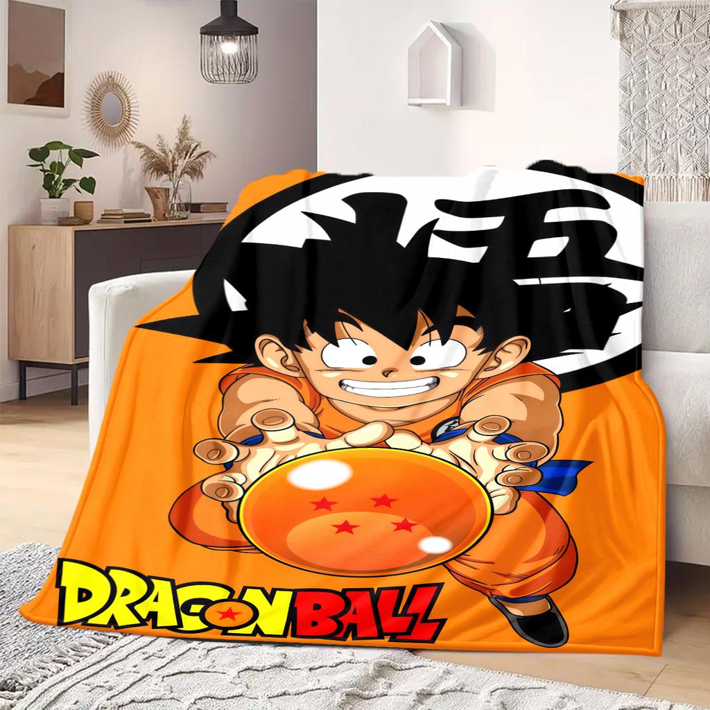 Son Goku Print Blanket Warm Comfortable Flannel Blanket Suitable for Bedrooms,Sofas, Beds,Chairs,Travel -QIAO140