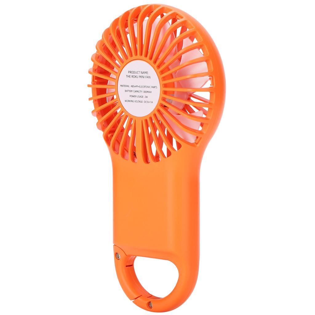 USB Charging Handheld Portable Fan 3 Speed     Fashionable Carabiner Fan