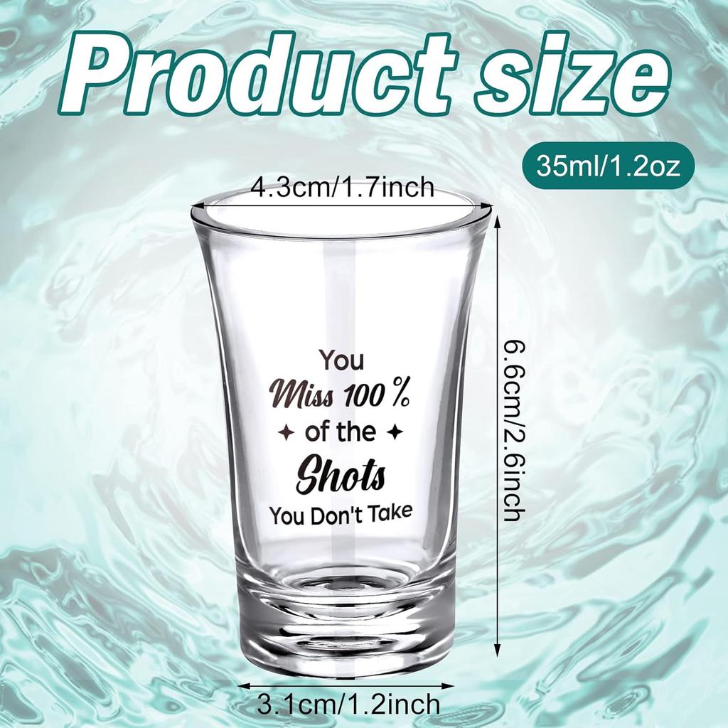 Kigeli 48 Pcs Funny Shot Glasses for Adults 1.2oz Shot Glasses Bulk Thick Base Acrylic Clear Small Shot Glasses Set for Adult Birthday Party