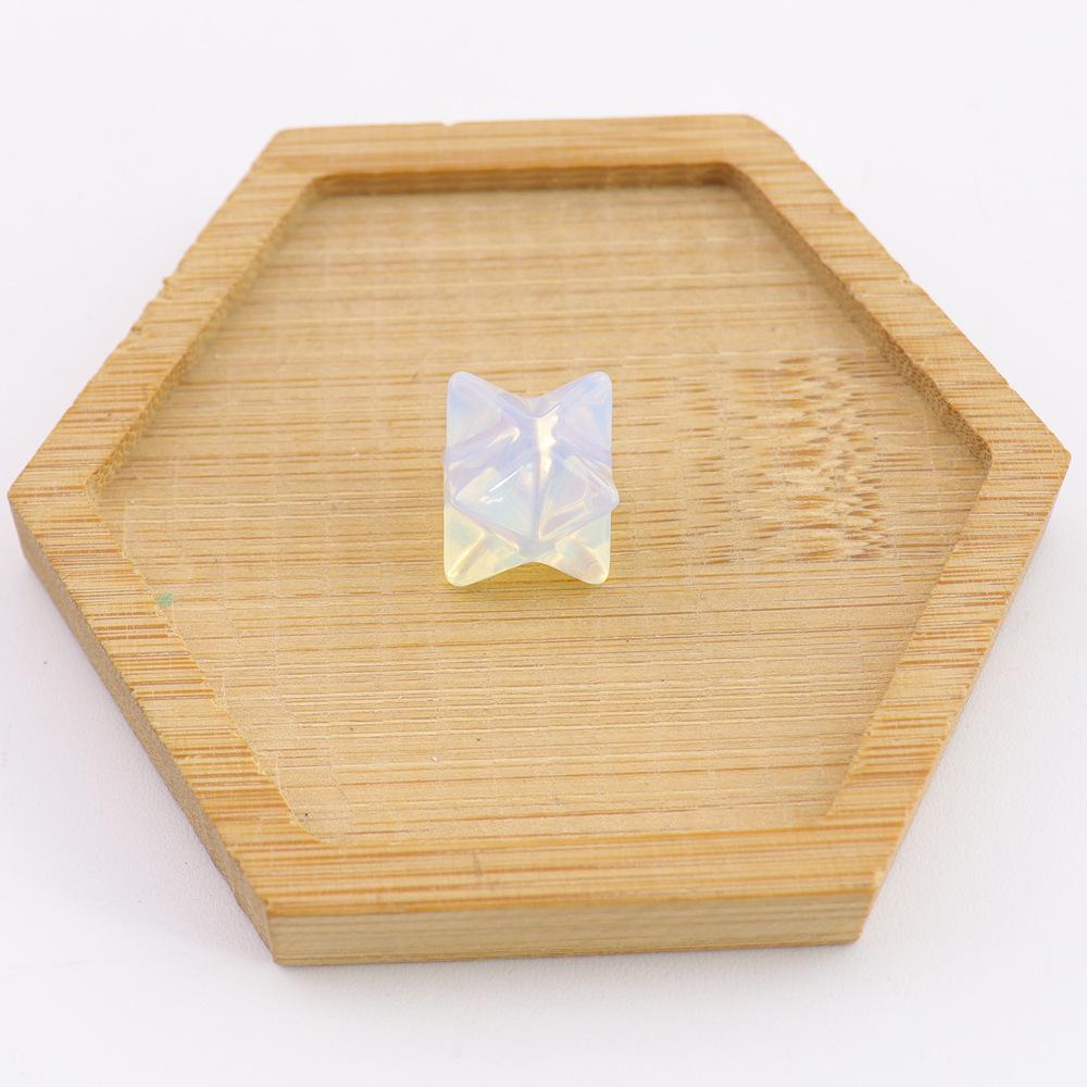 Crystal Merkaba Star Ornament - 13mm Hexagram Design