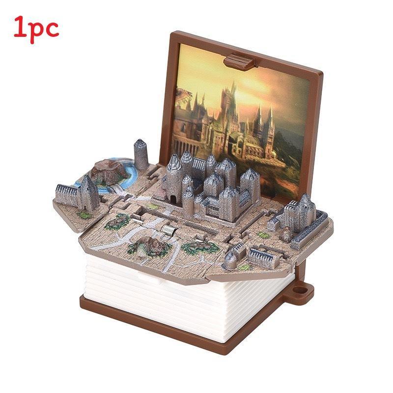 3d Pop Up Puzzle Book Keychain With Fortress Scene For Stress Relief And Creative Gift