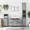 VidaXL Bathroom Cabinet Sonoma Grey 80x33x60 Cm Engineered Wood 831650