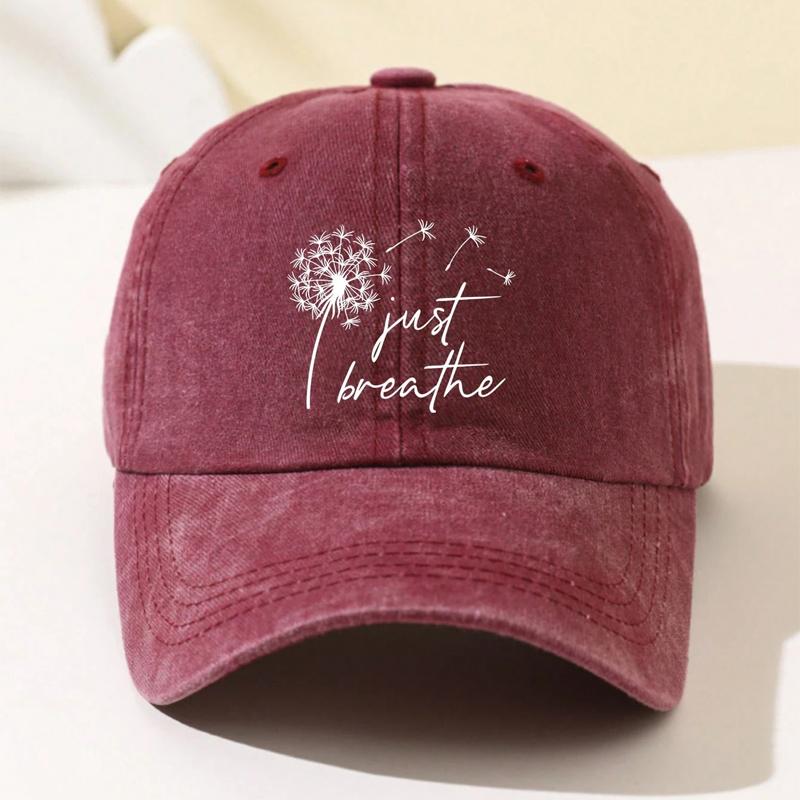 1 Piece of Women's Dandelion Pattern Soft Top Baseball Cap, Adjustable Outdoor Hat, Sun Shading, Breathable and Comfortable