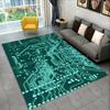 3D Chip Circuit Board Area Rug,Carpet Rug for Home Living Room Bedroom Sofa Play Room Doormat Decor,Kid Game Non-slip Floor Mat