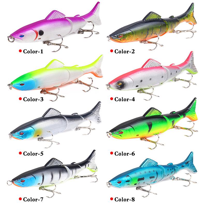 1Pcs 18g/13cm Fishing Lure 3 Segments Crank 3D Eyes Fish Shape Tackle Hook Bait