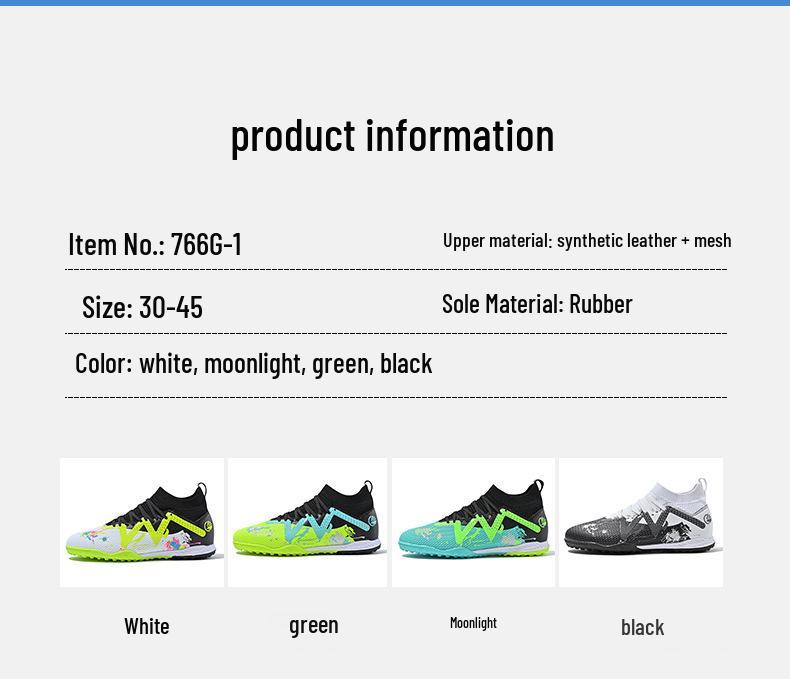 Unisex High-Top Turf Soccer Shoes for Youth and Adults - TF Training Footwear