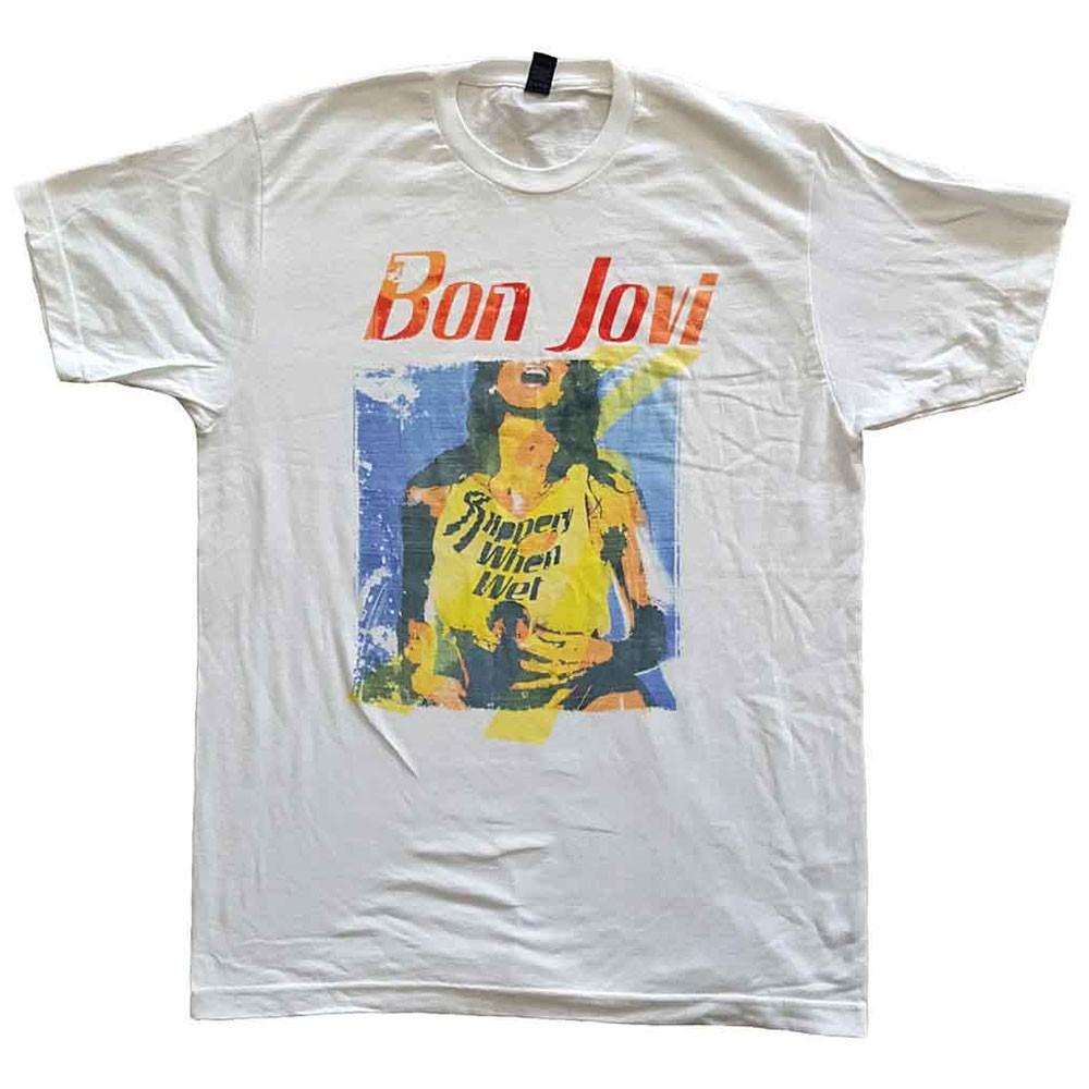 Bon Jovi Slippery When Wet Original Cover T Shirt XL