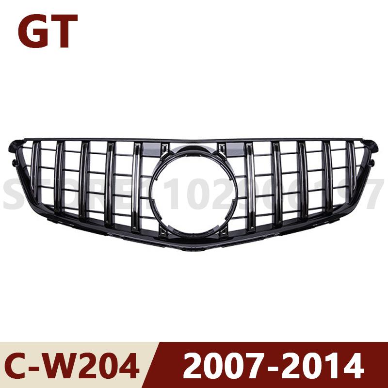 For 2007-2014 W204 C-Class Mercedes Benz C180 C200 C250 C300 C43 AMG GT Front Bumper Grille Hood Grill