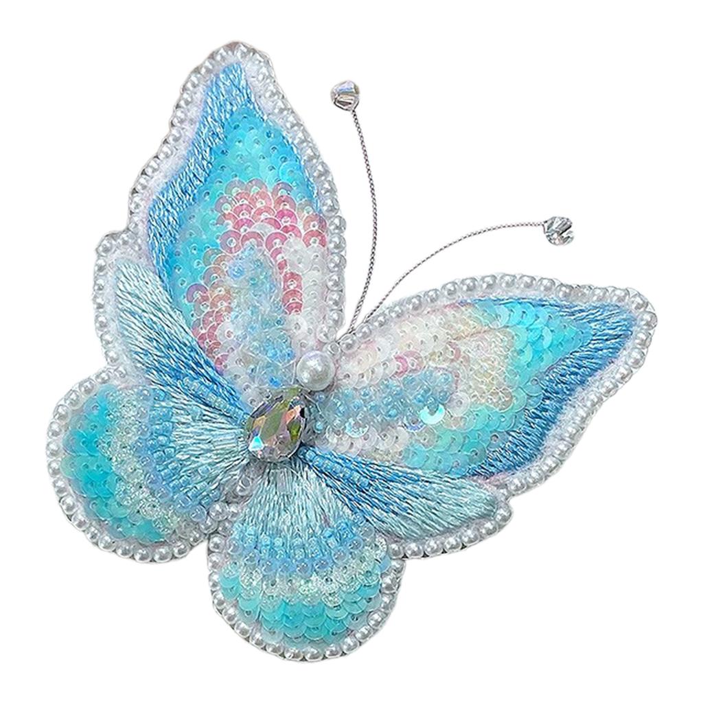 DIY Embroidery Butterfly Kit Brooch DIY Bead Embroidery Kit Starter Embroidery Set Complete Craft Set for Beginners