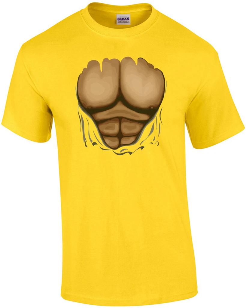 Exposed 6-Pack Chest - Funny T-Shirt