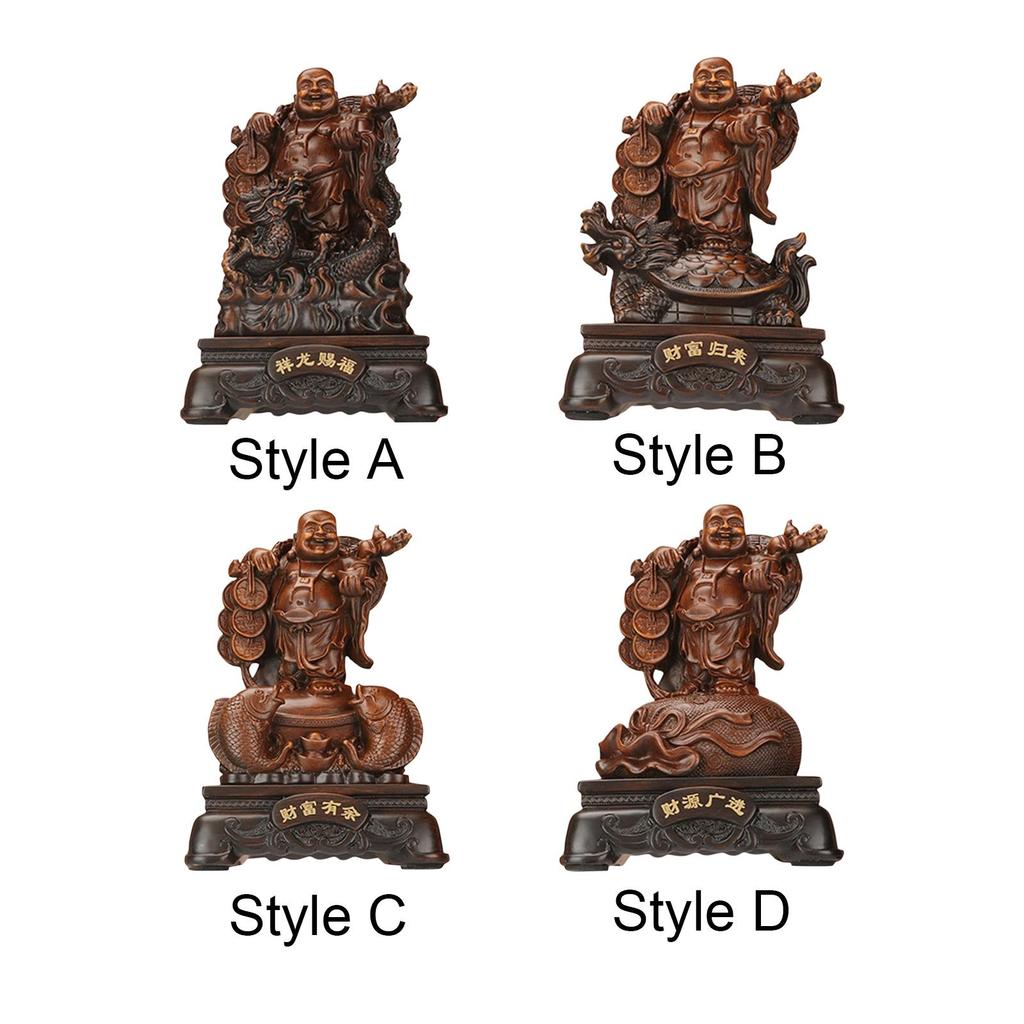 Feng Shui Chinese Buddha Statue Buddha Sculpture Ornament Artwork Sitting Buddha