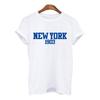 Harajuku Women Tshirt New York Summer Print White Black T Shirt Ladies Clothing 90S Tops Graphic Clothes Female Tee Shirt 2025