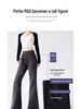 Petite Gray Micro Flare Sweatpants - High Waist, Draped American Style for Spring & Autumn (145)