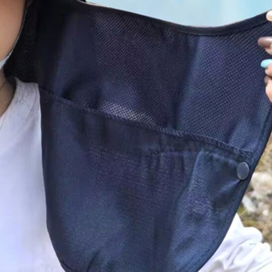 Pălărie de Soare cu Bor Lat și Ventilator Solar pentru Bărbați Femei Pălărie Bucket de Pescuit pentru Exterior cu Apărătoare de Gât și Protecție Facială pentru Drumeții Camping