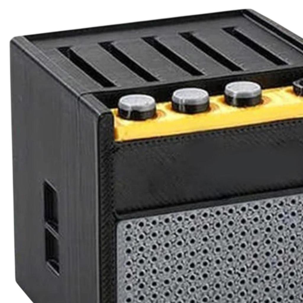 Guitar Pick Holder Box Amp Speaker 5 Grid Plectrum Display Picks