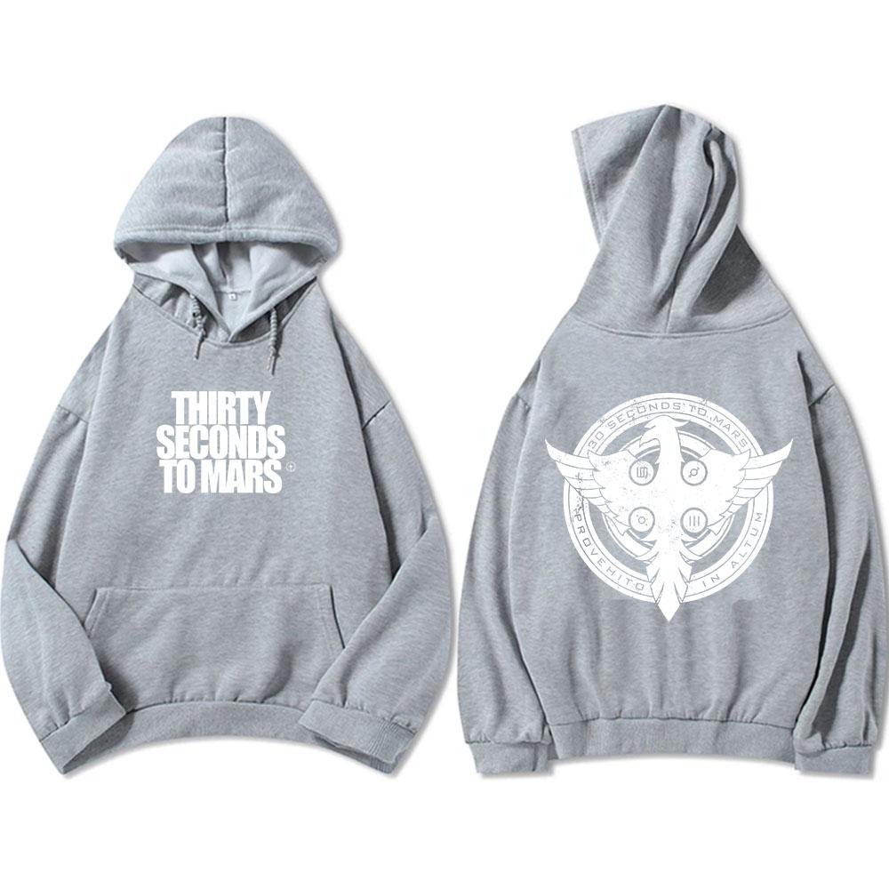 Thirty Seconds To Mars Hoodies Long Sleeve Fashion Hooded Sweatshirts Casual Rock Unisex Streetwear Mens