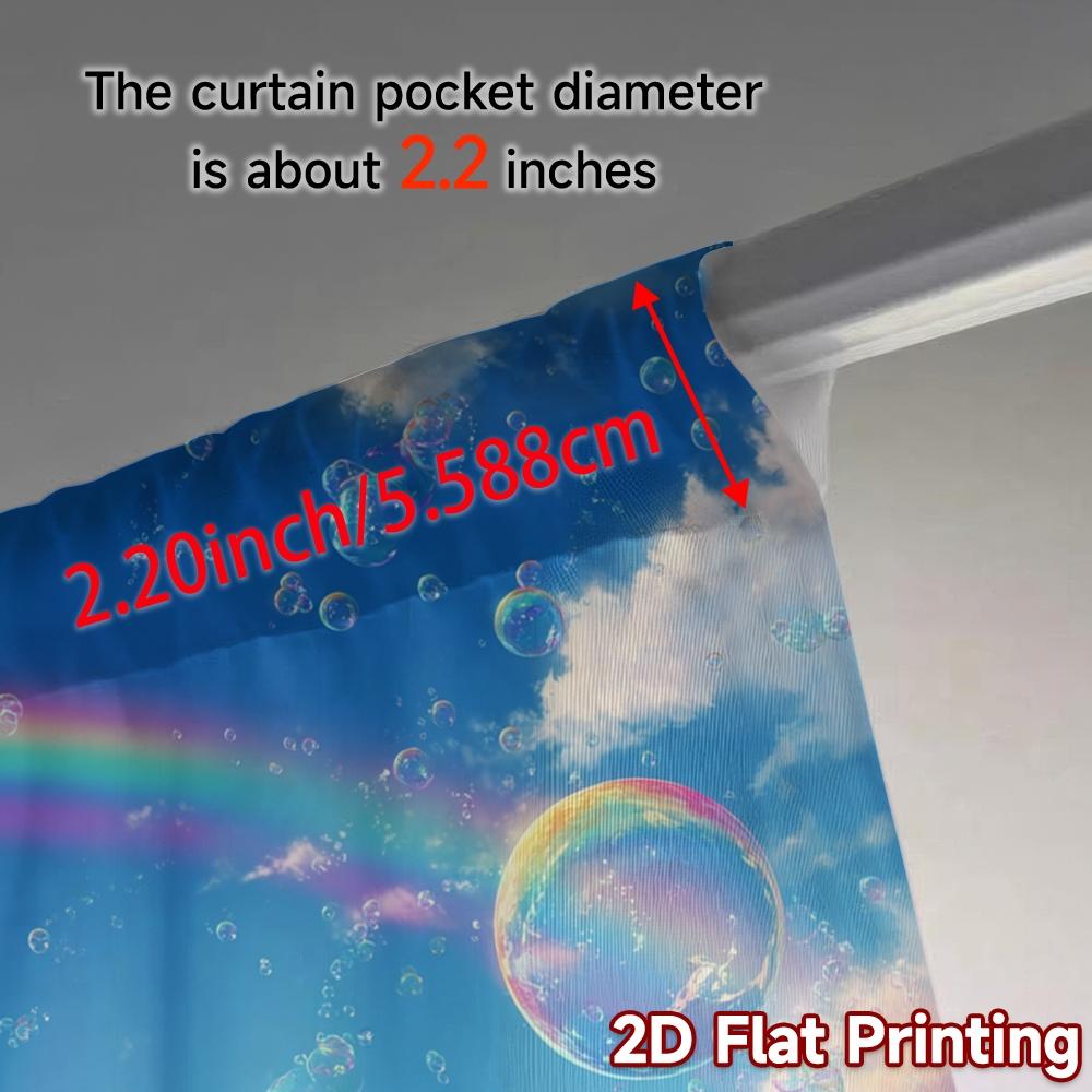 2pcs   2D FLAT PRINTING Curtains (Without Rod) SkyJoy Popular Print Curtains Yarn Curtains Room Decor Suitable for Living Room