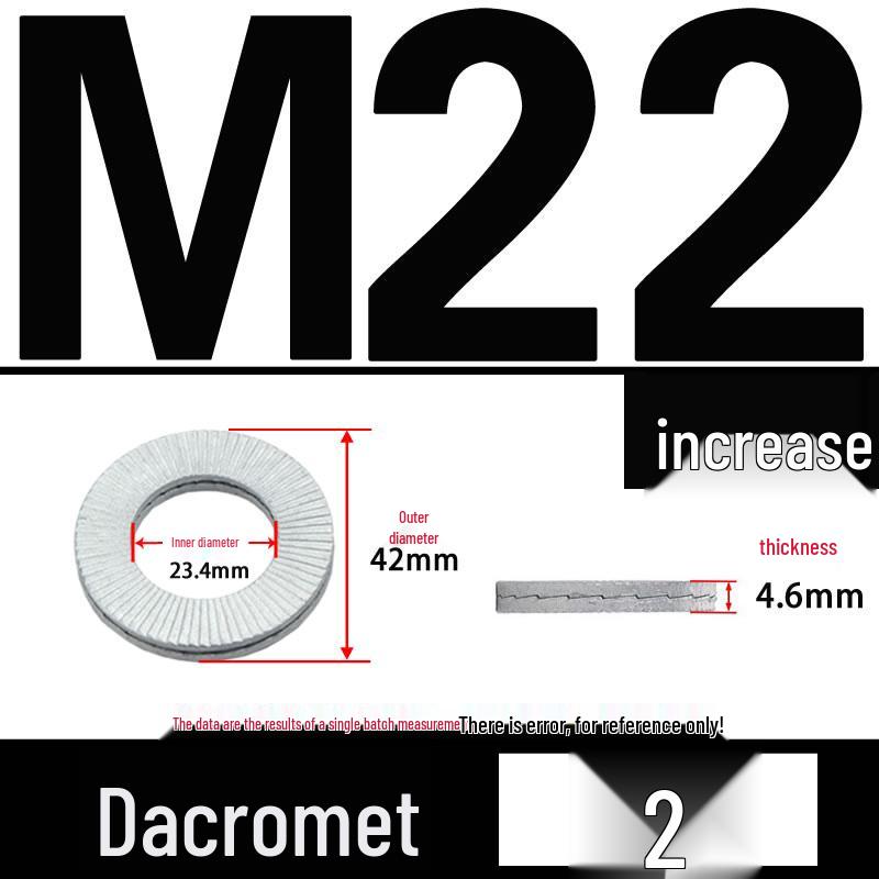 Double-Stacked Interlocking Toothed Anti-Slip Lock Washer 304 Stainless Steel DIN25201