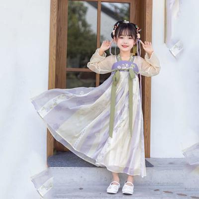 Hanfu Girl Chinese Style Cloth Summer Dress Antique Tang Suit Super Fairy Costume Dress Little Girl Mermaid Princess Skirt Undergarment