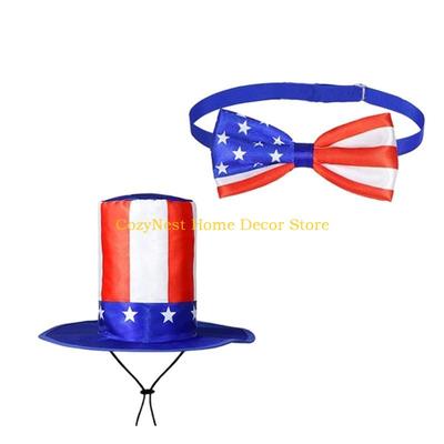 92MF 4th of July Porch Geese Outfit Patriotic Costume Clothing Independence Day Porch