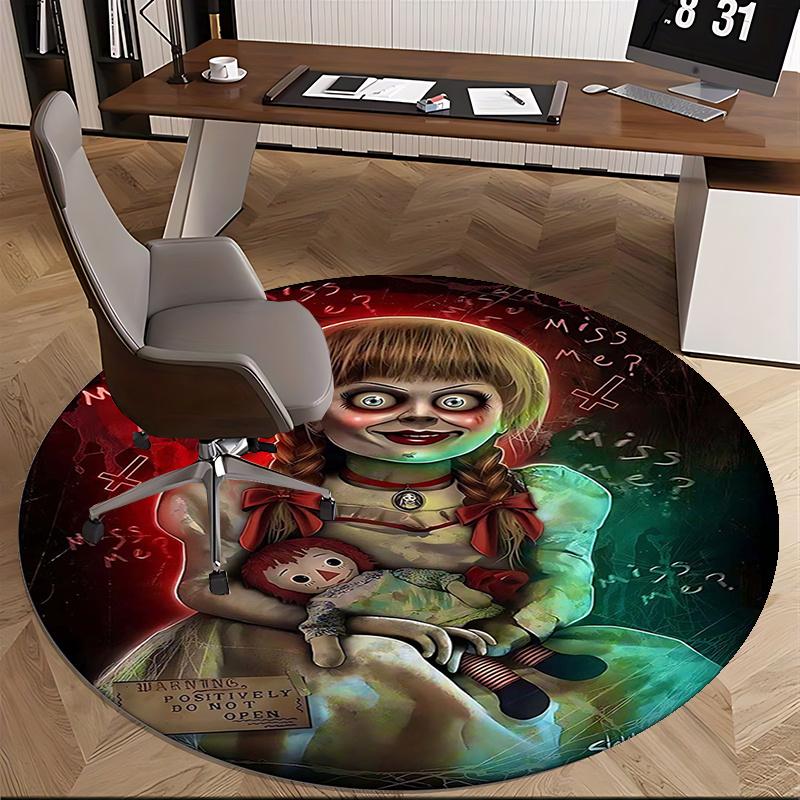Annabelle,Horror Doll Chair mat Round Rug Office carpet, Non slip, Suitable for Living Rooms, Bedrooms,Decor1205885a