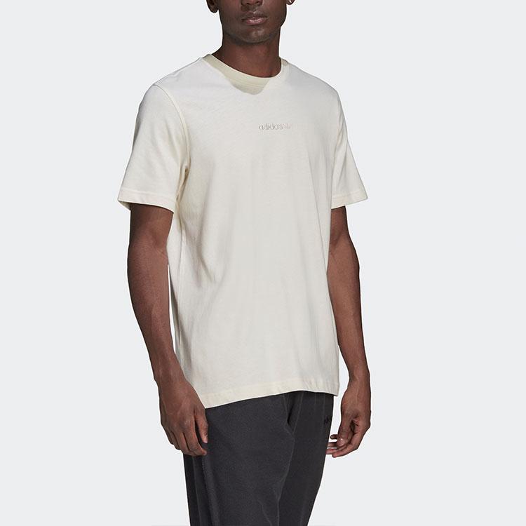 Adidas Originals Trefoil Logo Crew Neck T-Shirt Men Tops White HP0443