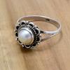 Pearl 925 Sterling Silver Ring, Natural Gemsotne Handmade Women Ring