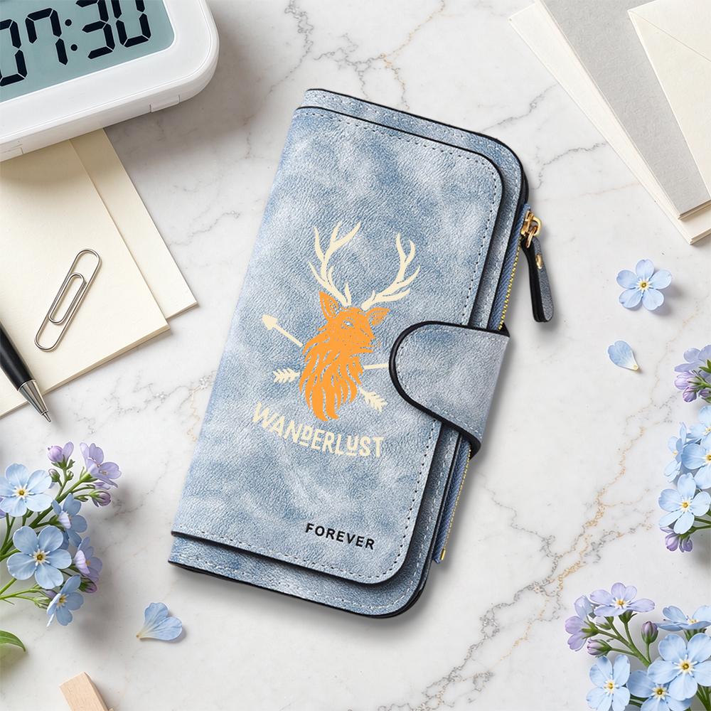 Wanderlust Deer Pattern Long Wallet