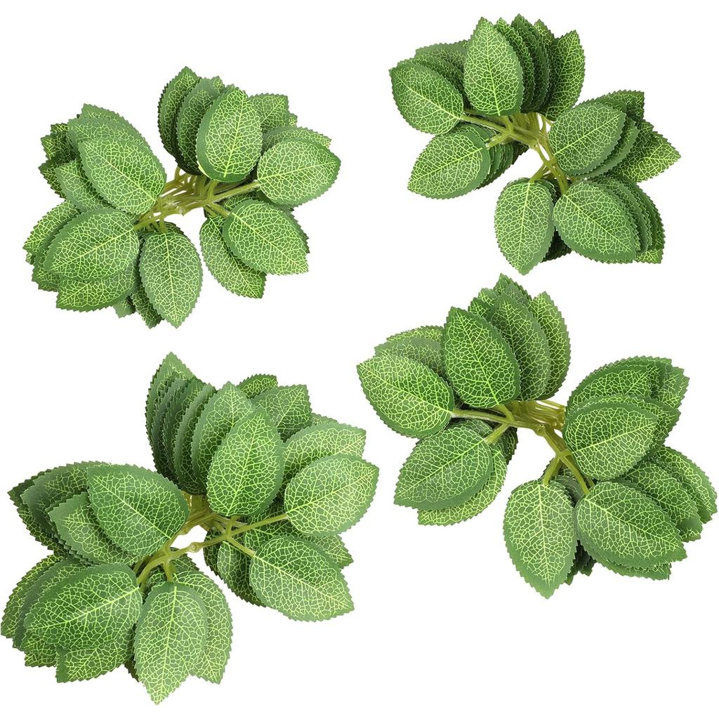 50/100pcs Artificial Plant Pieces Silk Rose Leave Fake Valentine's Wedding Wreath Festival Decora Home Diy Handwork Flowers prop