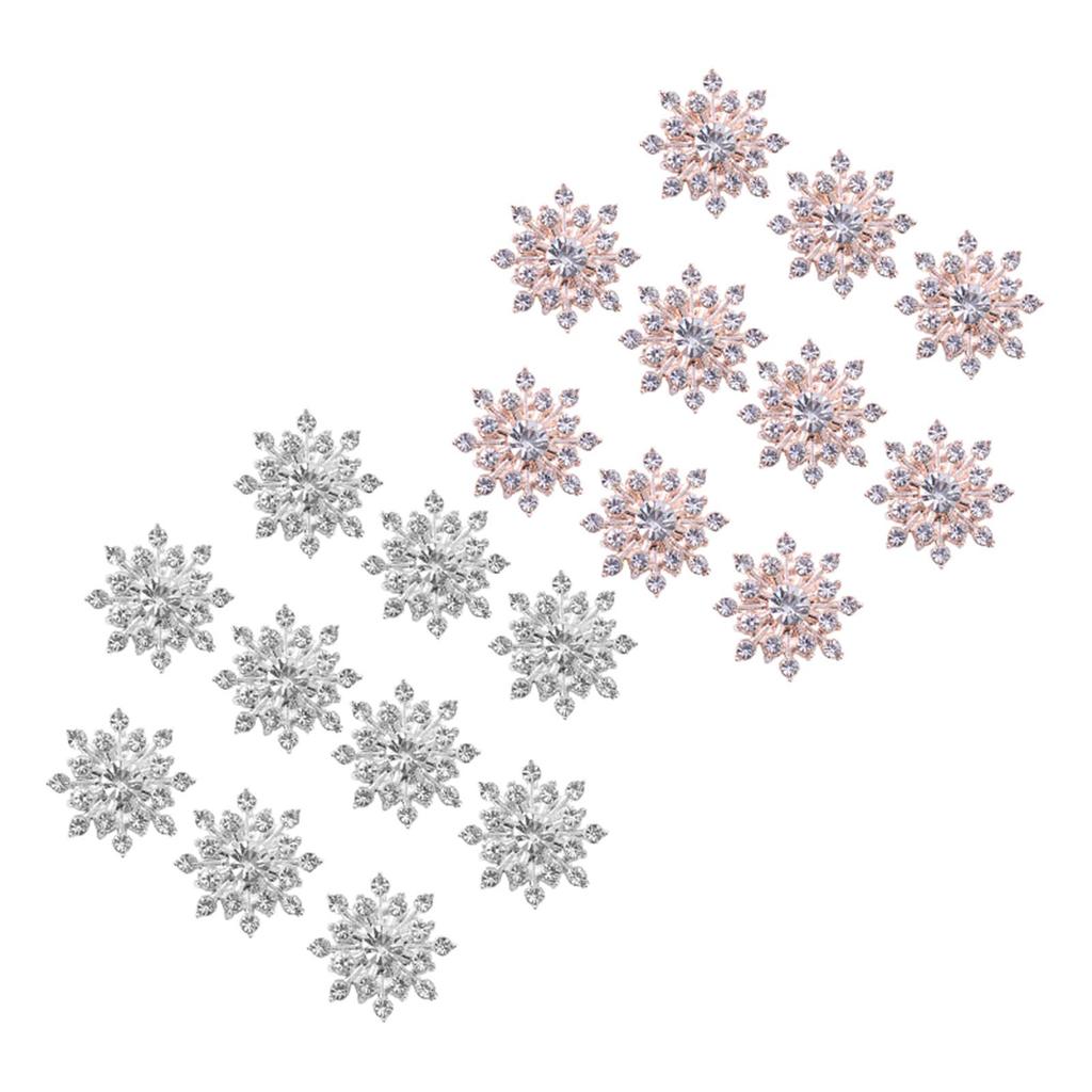 10Pcs Crystal Flower Button DIY Accessories Scrapbook Rhinestone Flatback Embellishment Hair Clip Bouquet Card Making