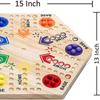 Gioco da Tavolo Gioco da Tavolo a Doppia Faccia Dama Cinese Scacchi Volanti Giocattolo Educativo Dipinto Giocattolo da Viaggio Regali per Feste Giochi per Famiglie