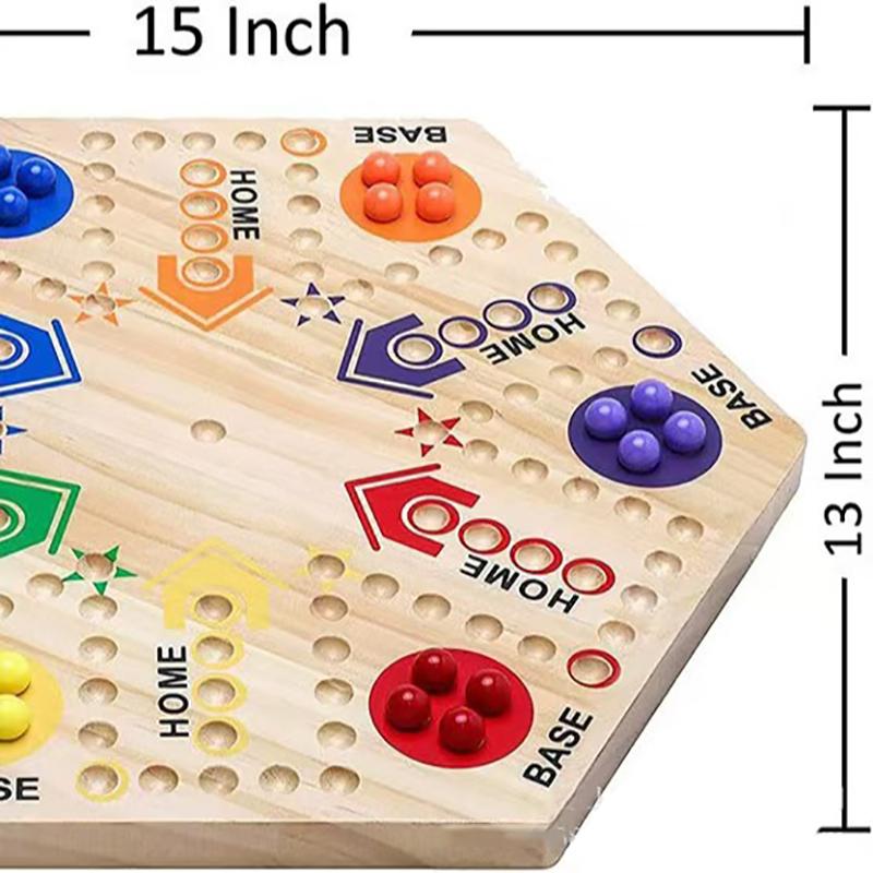 

Board Game Double Sided Desktop Game Flying Chess Painted Educational Toy 4 and 6 Players Travel Toy Party Gifts Family Games