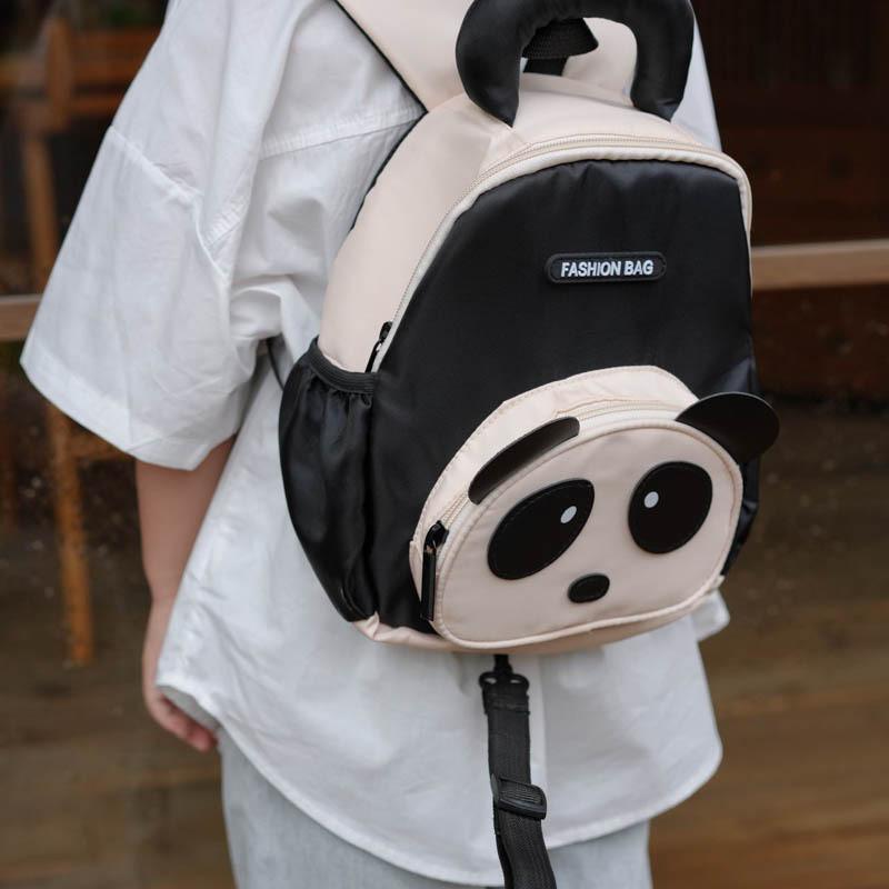 Adorable Cartoon Panda Backpack For Toddlers Oxford Cloth Breathable Kindergarten Bag