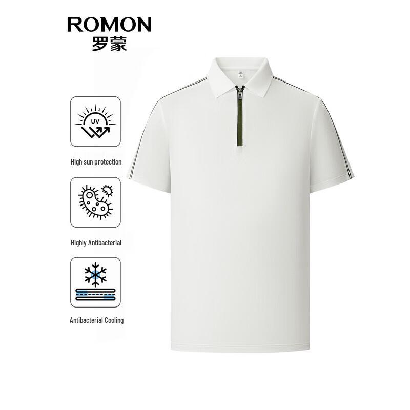 ROMON Men s Outdoor Sun Protection Short Sleeve Polo T-Shirt 4XL