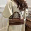 High Quality PU Leather Handbag Purse Women's Bag Solid Color Square Shoulder Crossbody Bags Lady Messenger Tote