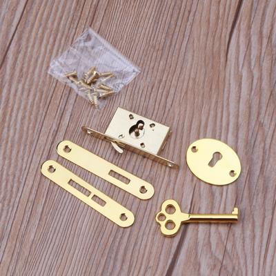 Vintage Metalen Lade Sloten Verzonken Montage Meubel Decoratief Slot Antiek Sieraden voor Kist Doos Slot met voor Sleutel voor Huis
