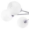 Asturia Ceiling Lamp Chrome 6-Flat White Lampshade E27