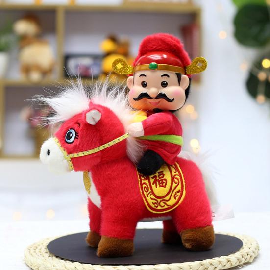 Horse Doll 2026 Year of The Horse Wealth Symbol Talisman for Chinese New Year Decor Zodiac Souvenir Gift
