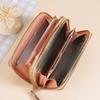 Double-pull wallet women's new embossed high-end fashion multi-card double-layer clutch bag