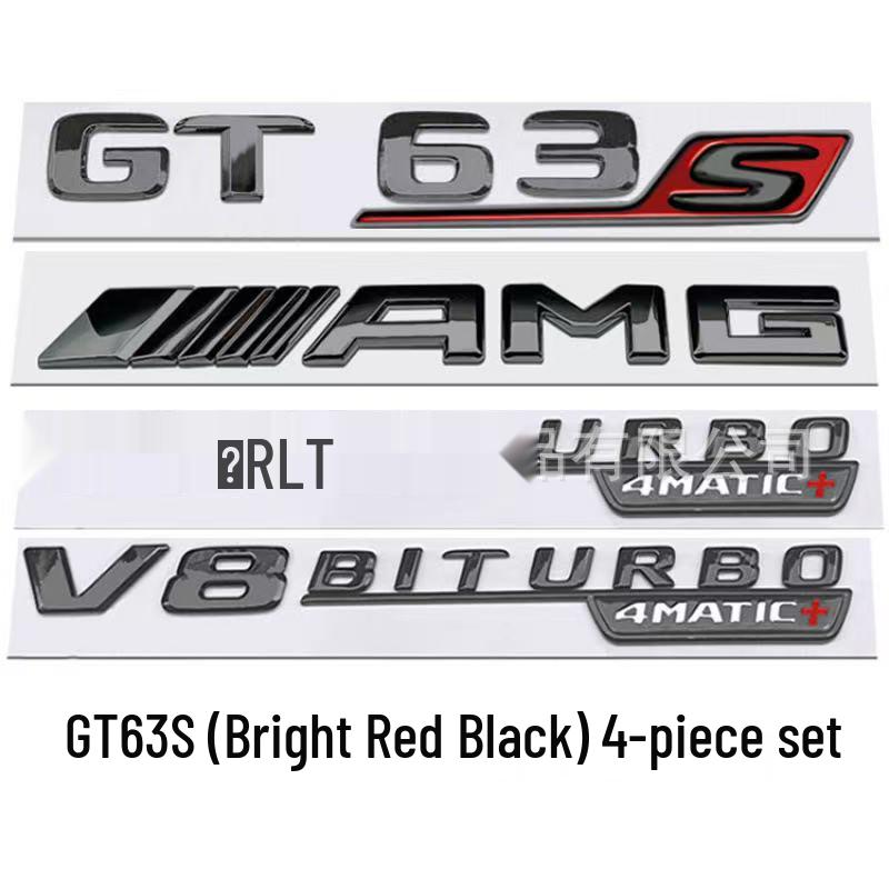 Compatible Mercedes AMG GT50 GT63 Trunk Emblem Sticker for GTR GTC GTS