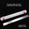 Polymer Clay Rolling Pin - Acrylic Hollow Solid Transparent DIY Craft Tool for Modeling & Sculpting