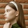 VOLUME LEATHER HAIRBAND_BEIGE