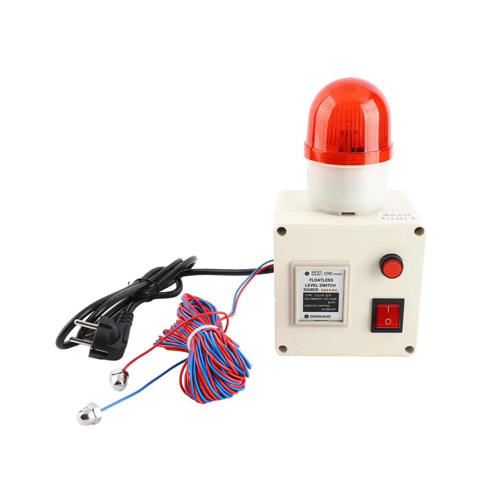 Сигнализатор уровня воды Высокоуровневый датчик сигнализации уровня воды Сигнализатор уровня воды с выключателем-глушителем