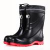 Water Shoes, High-end Rain Shoes, Men's New Elastic Closed Waterproof Bundle, Rain-proof, Medium Tube Rain Boots, Water Boots, Work Rubber Shoes
