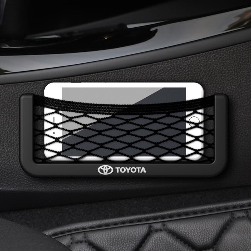 Net Bag Phone Holder Pocket Car sticker for Toyota camry chr Storage Organizer corolla rav4 yaris prius car auto Accessories