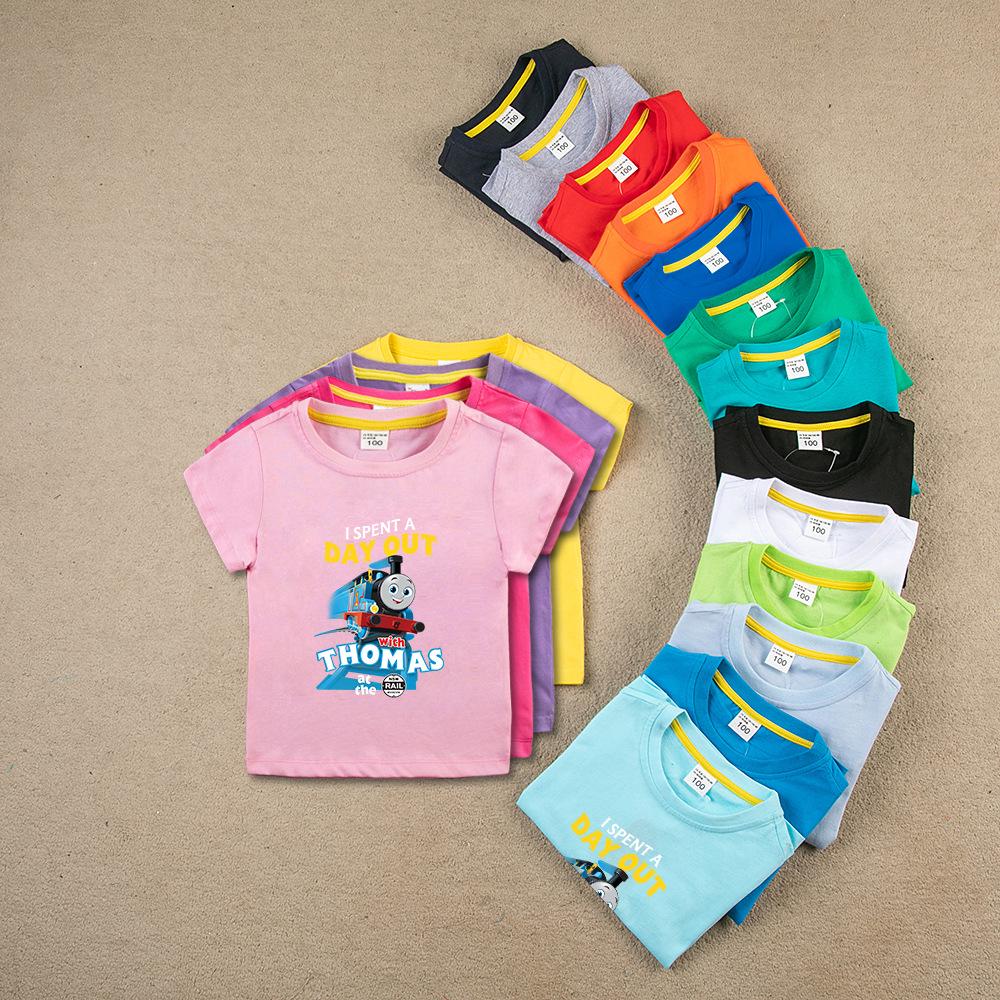 Boys' Pure Cotton Short-Sleeve Summer T-Shirt, 2022 New Children's Lightweight Half-Sleeve Top