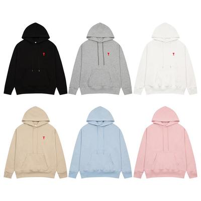 Unisex Modna Bluza z Kapturem Serce: Luźna casualowa kurtka z kapturem na wiosnę/jesień dla par, damski top bazowy.