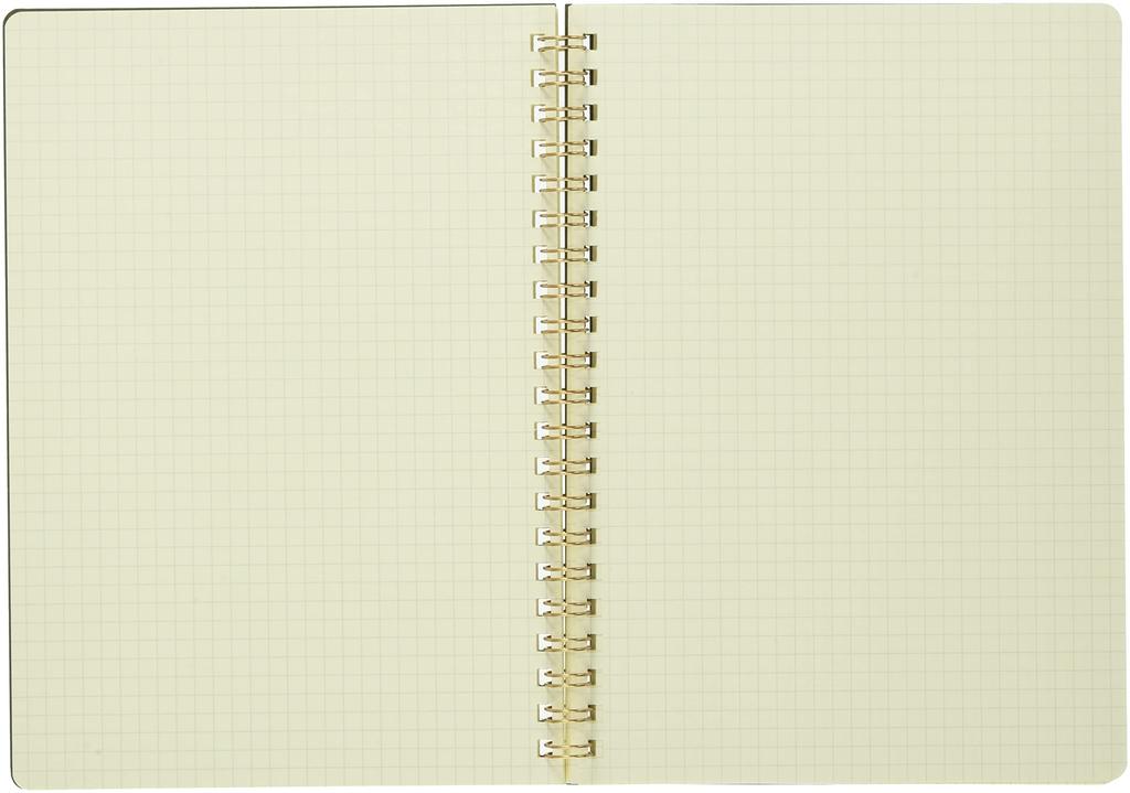 KUNISAWA Ring 80 Notizbuch, A5, Kariert, Blätter, Anthrazit, GRR-12